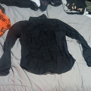 Free With Any Purchase White House Black Market Black Collared Button Blouse